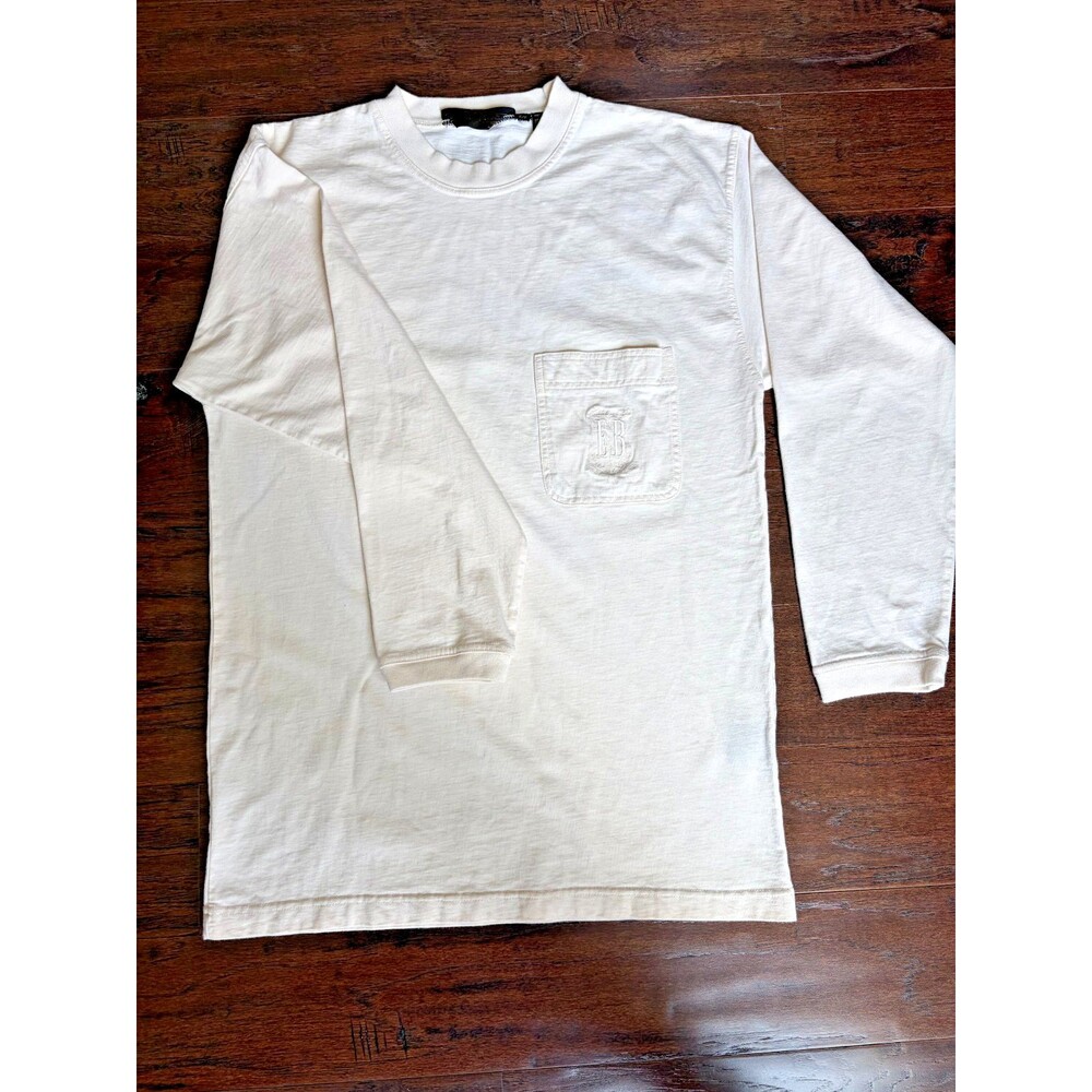 Eddie Bauer Long Sleeve Heavyweight Cotton Pocket Tee Shirt Small VTG 80s 90s